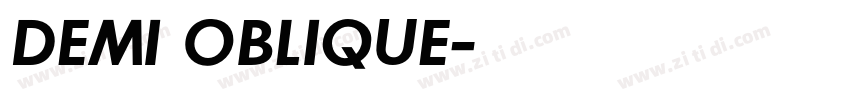 DEMI OBLIQUE字体转换